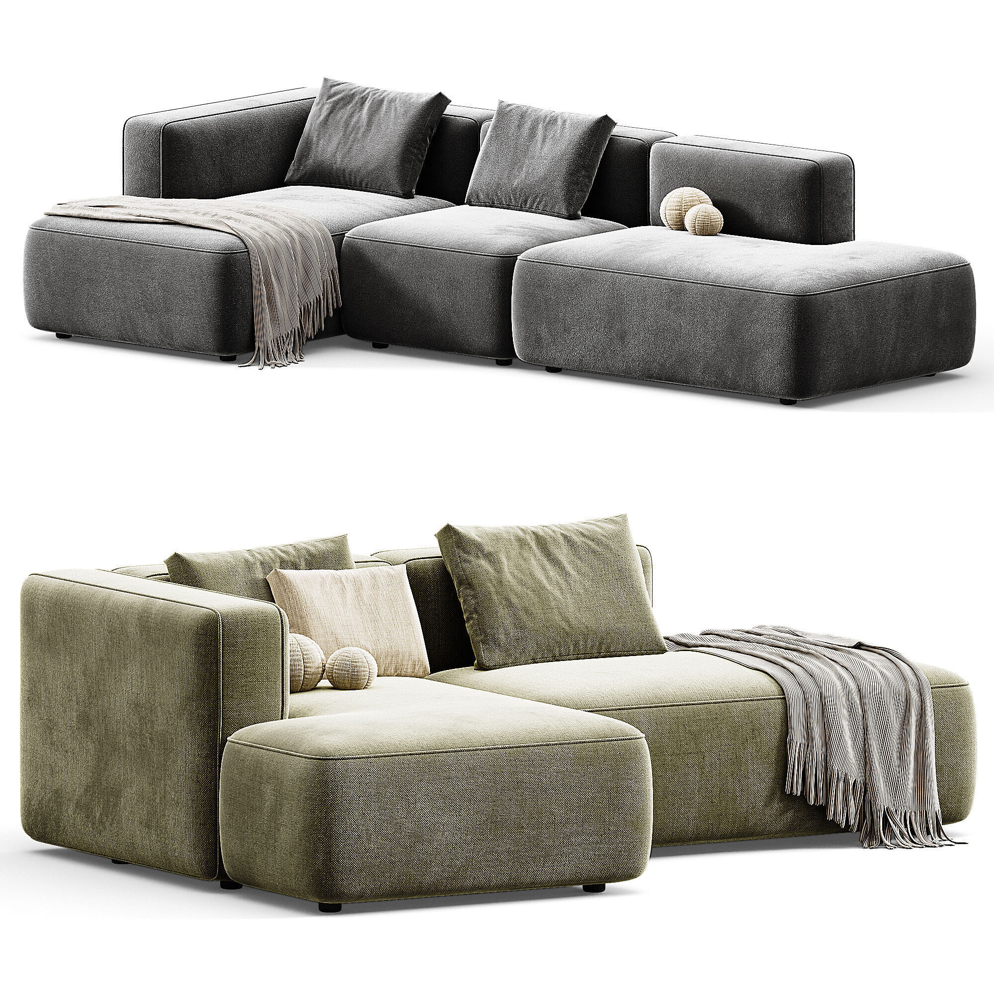 Basecamp open and sofa 3D model_1