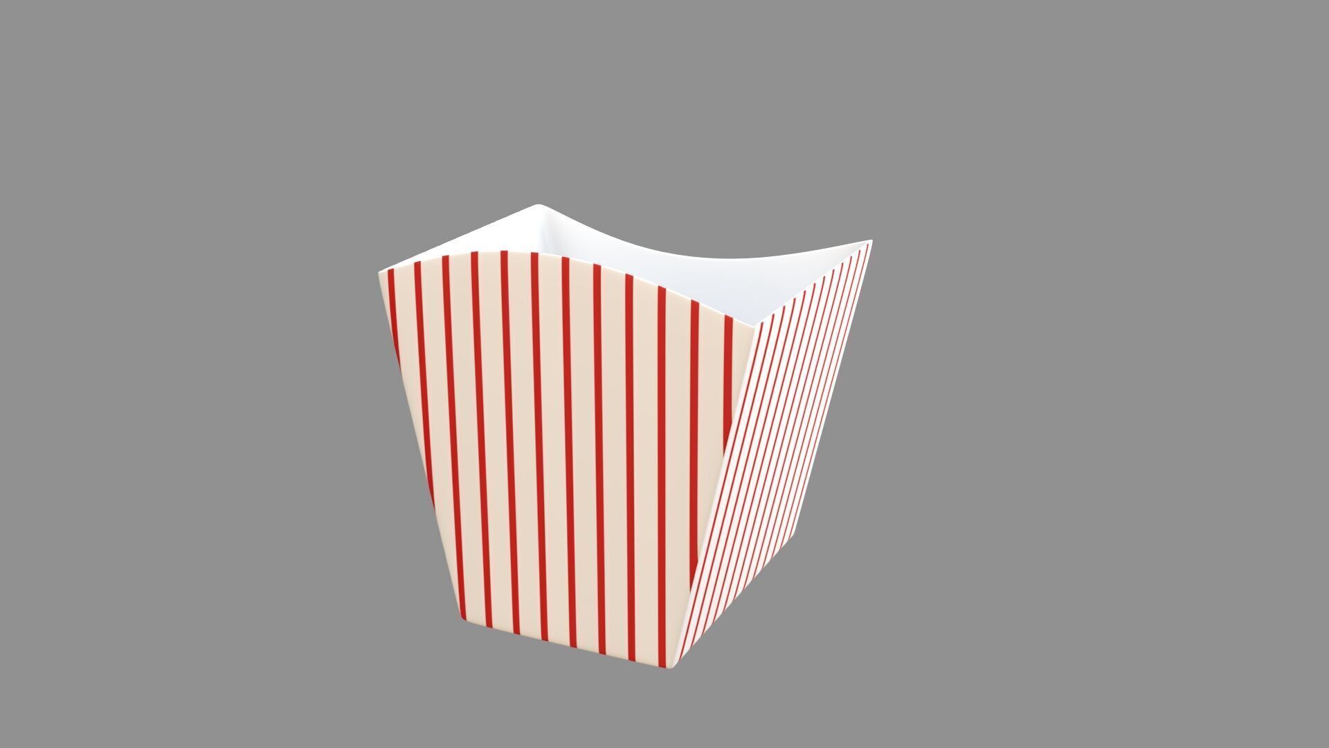 popcorn tub striped collection 3D model_1