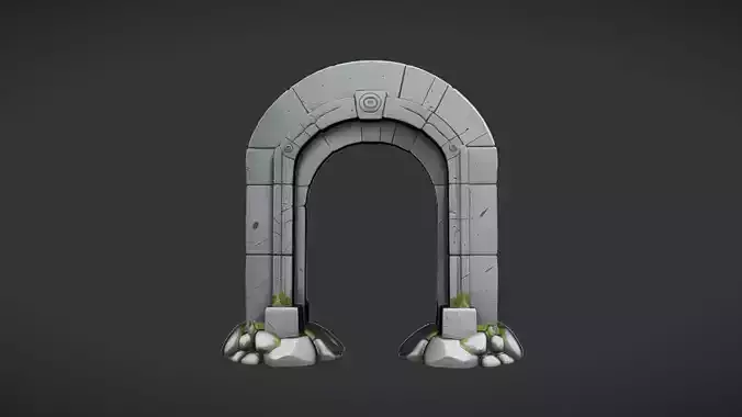 stone archway with engraved details
