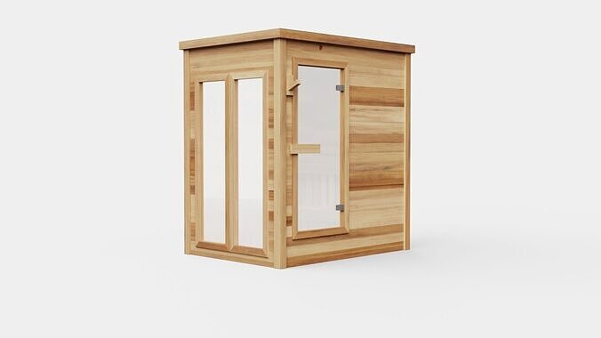 Indoor Sauna for 4 Person Low-poly 3D model
