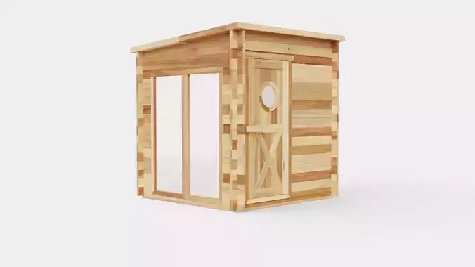 Garder Sauna for 8 Person Low-poly 3D model