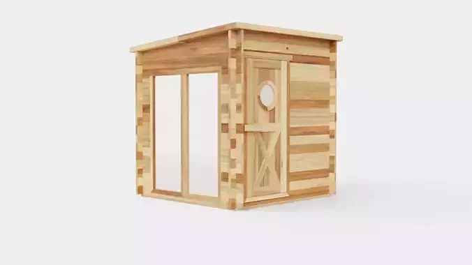 Garder Sauna for 8 Person Low-poly 3D model