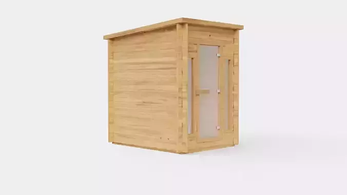 Cabin Sauna for 4 Person Low-poly 3D model