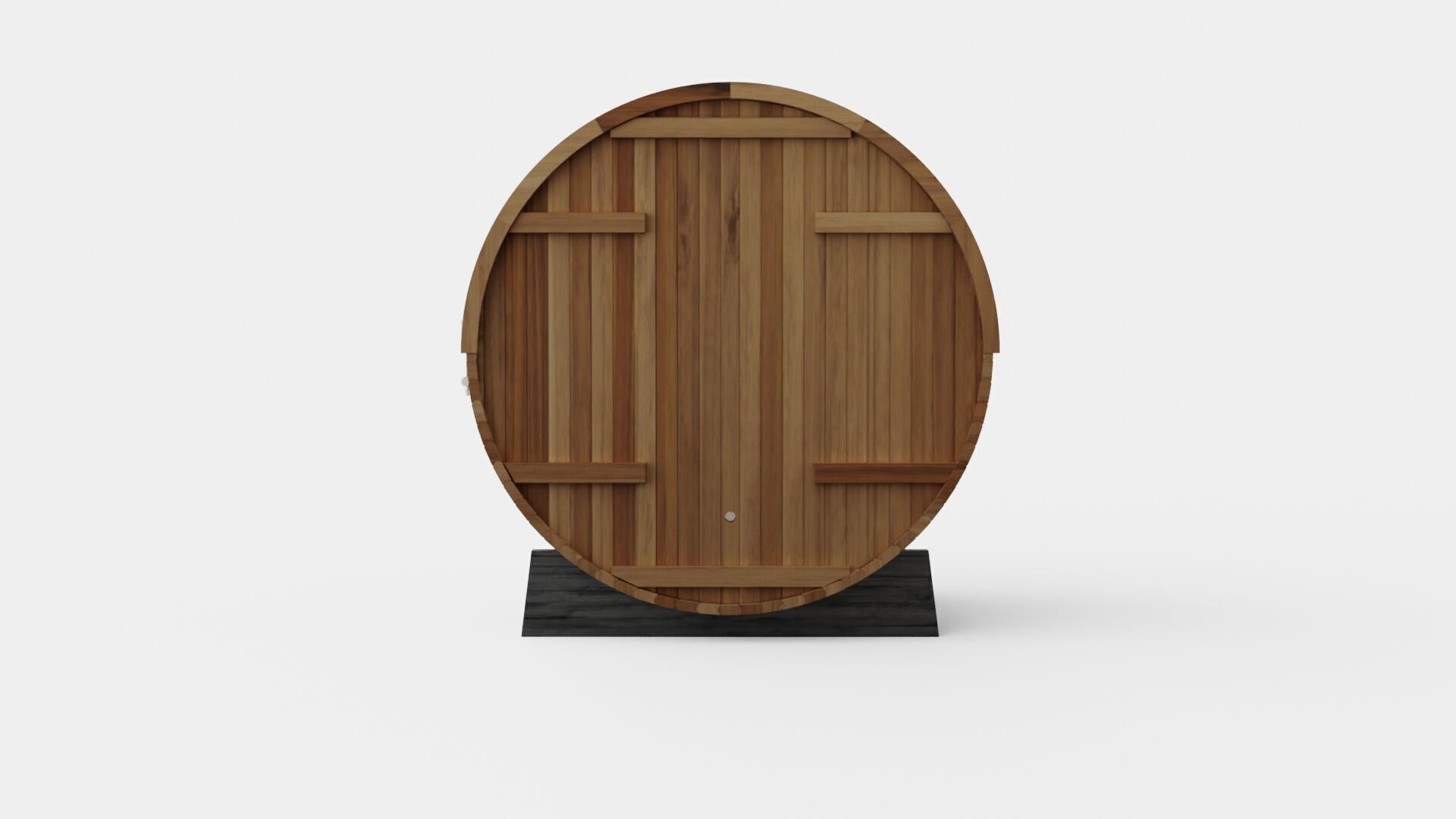 Barrel Sauna for 6 Person Low-poly 3D model_4