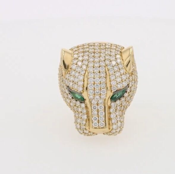 Leopard Ring with Gemstone 3D print model_4