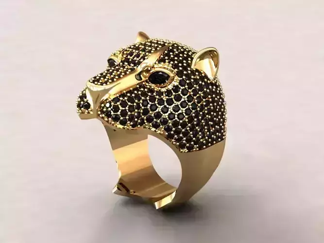 Leopard Ring with Gemstone