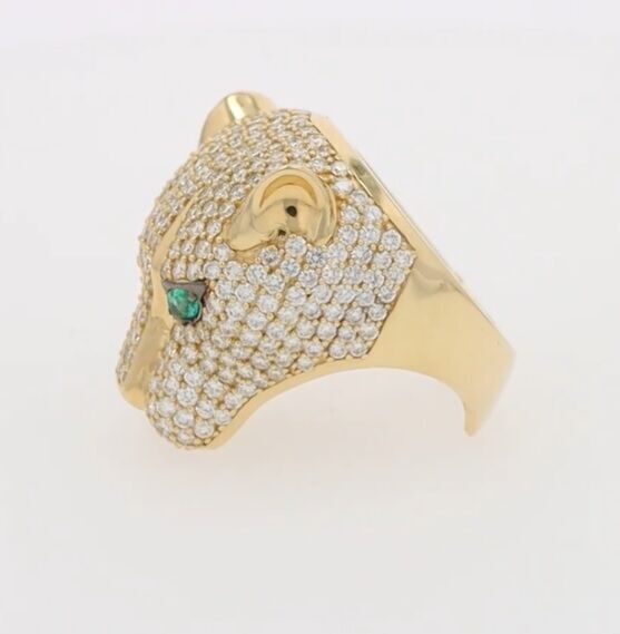 Leopard Ring with Gemstone 3D print model_5