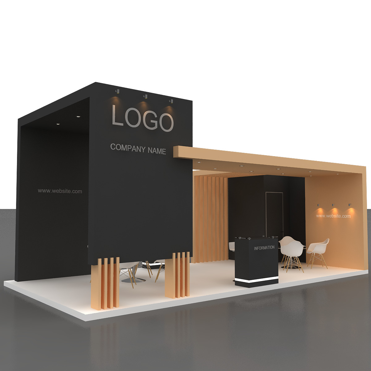 3D Booth Model 3D model_2