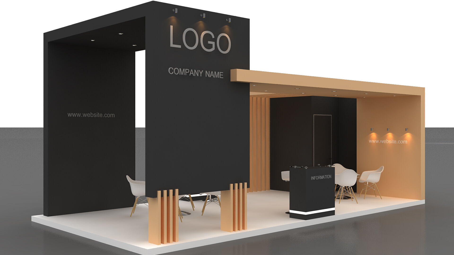 3D Booth Model 3D model_3