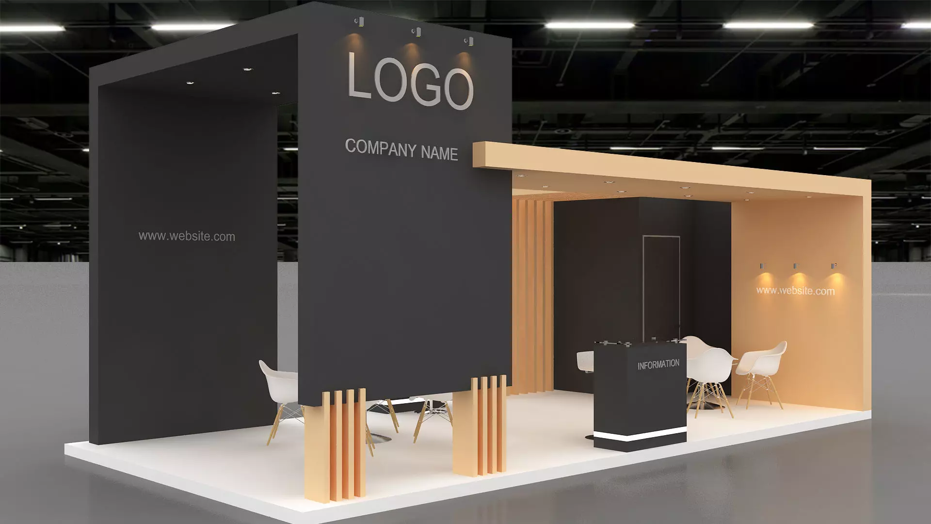 3D Booth Model 3D model_1