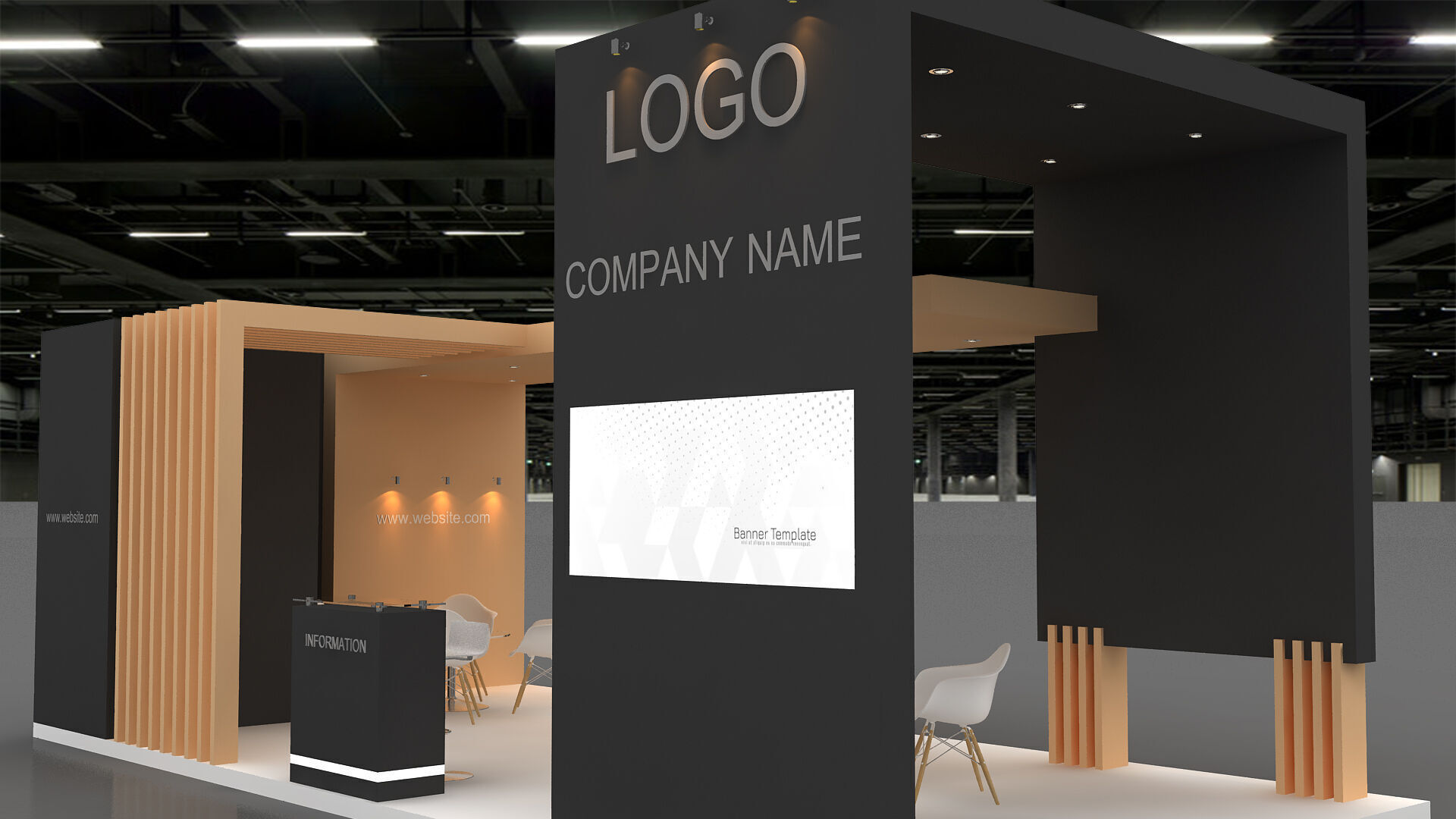 3D Booth Model 3D model_4