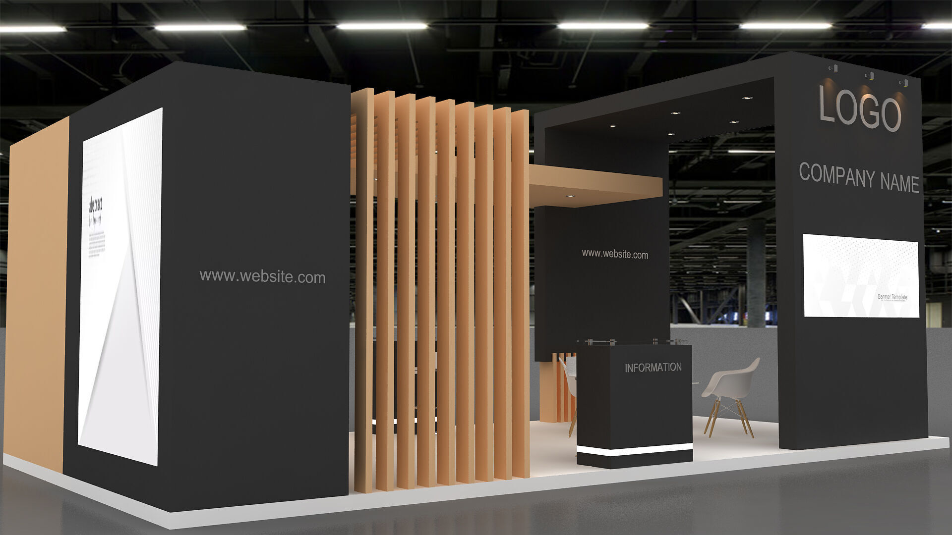 3D Booth Model 3D model_6