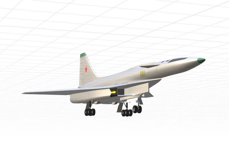 SUKHOI T-4 SOTKA - THE CARRIER KILLER - Low-poly 3D model_23
