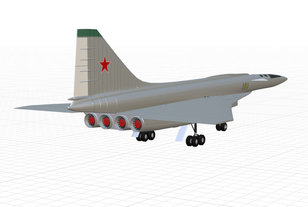SUKHOI T-4 SOTKA - THE CARRIER KILLER - Low-poly 3D model_28