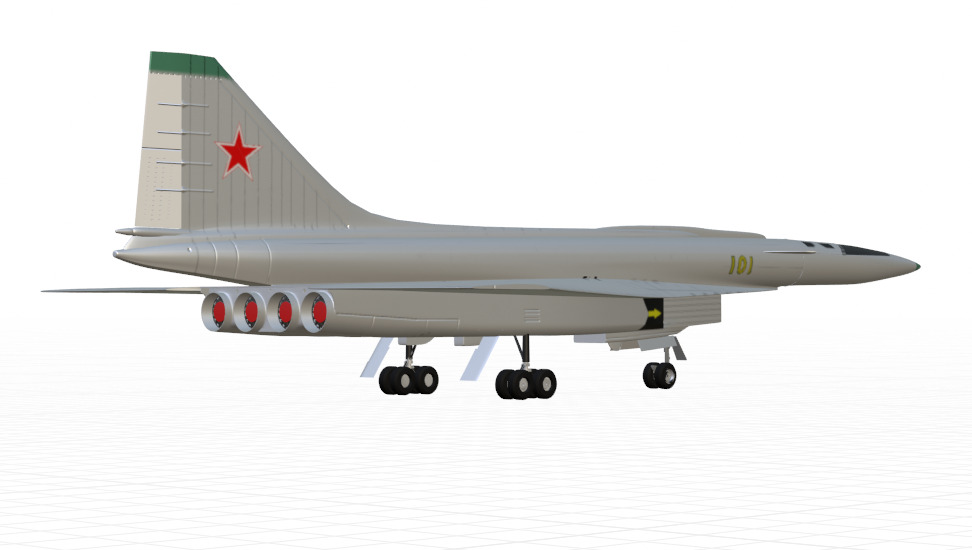 SUKHOI T-4 SOTKA - THE CARRIER KILLER - Low-poly 3D model_16