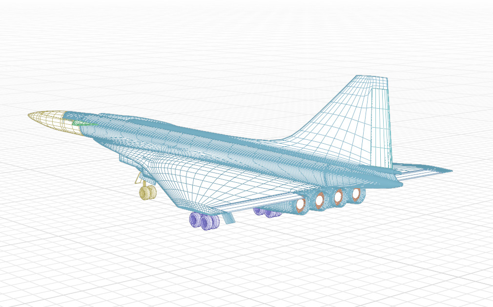 SUKHOI T-4 SOTKA - THE CARRIER KILLER - Low-poly 3D model_67