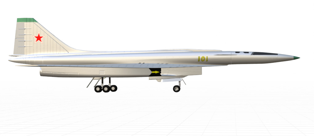 SUKHOI T-4 SOTKA - THE CARRIER KILLER - Low-poly 3D model_13