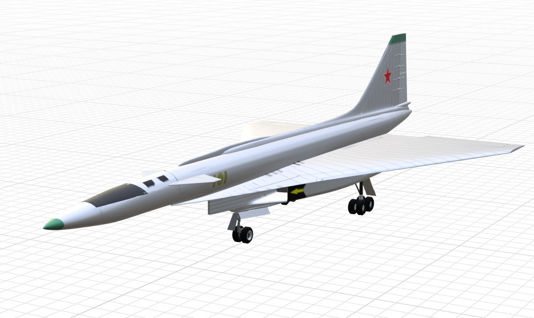 SUKHOI T-4 SOTKA - THE CARRIER KILLER - Low-poly 3D model_21