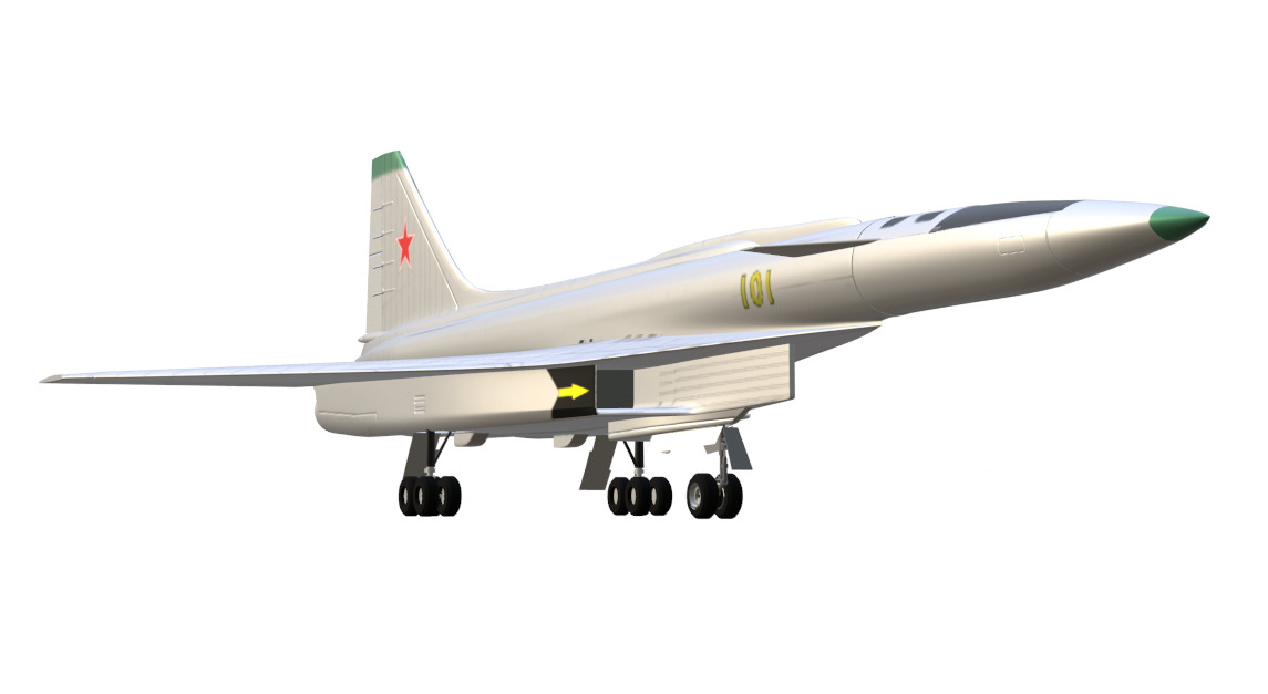 SUKHOI T-4 SOTKA - THE CARRIER KILLER - Low-poly 3D model_15