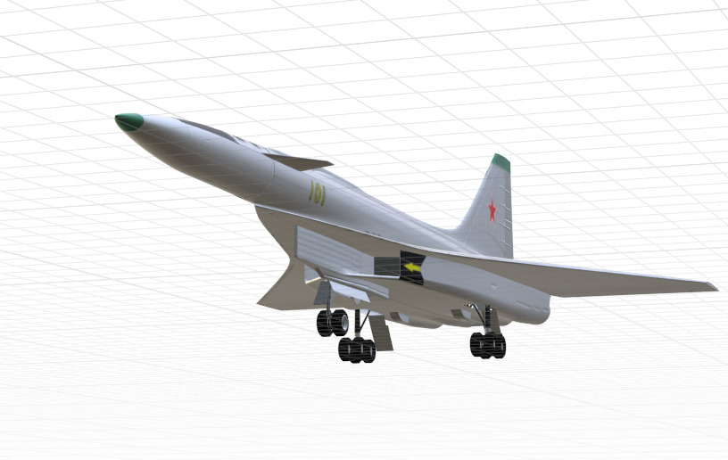 SUKHOI T-4 SOTKA - THE CARRIER KILLER - Low-poly 3D model_17