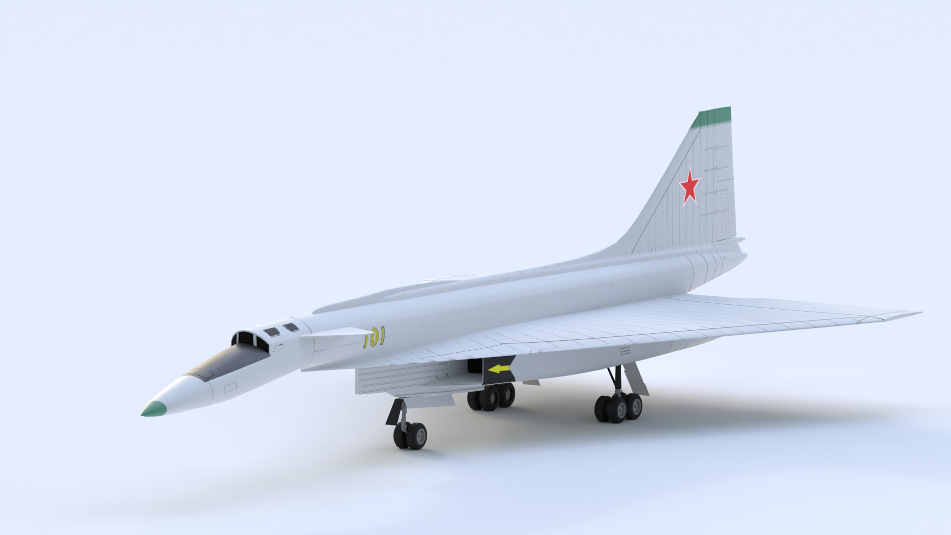 SUKHOI T-4 SOTKA - THE CARRIER KILLER - Low-poly 3D model_2