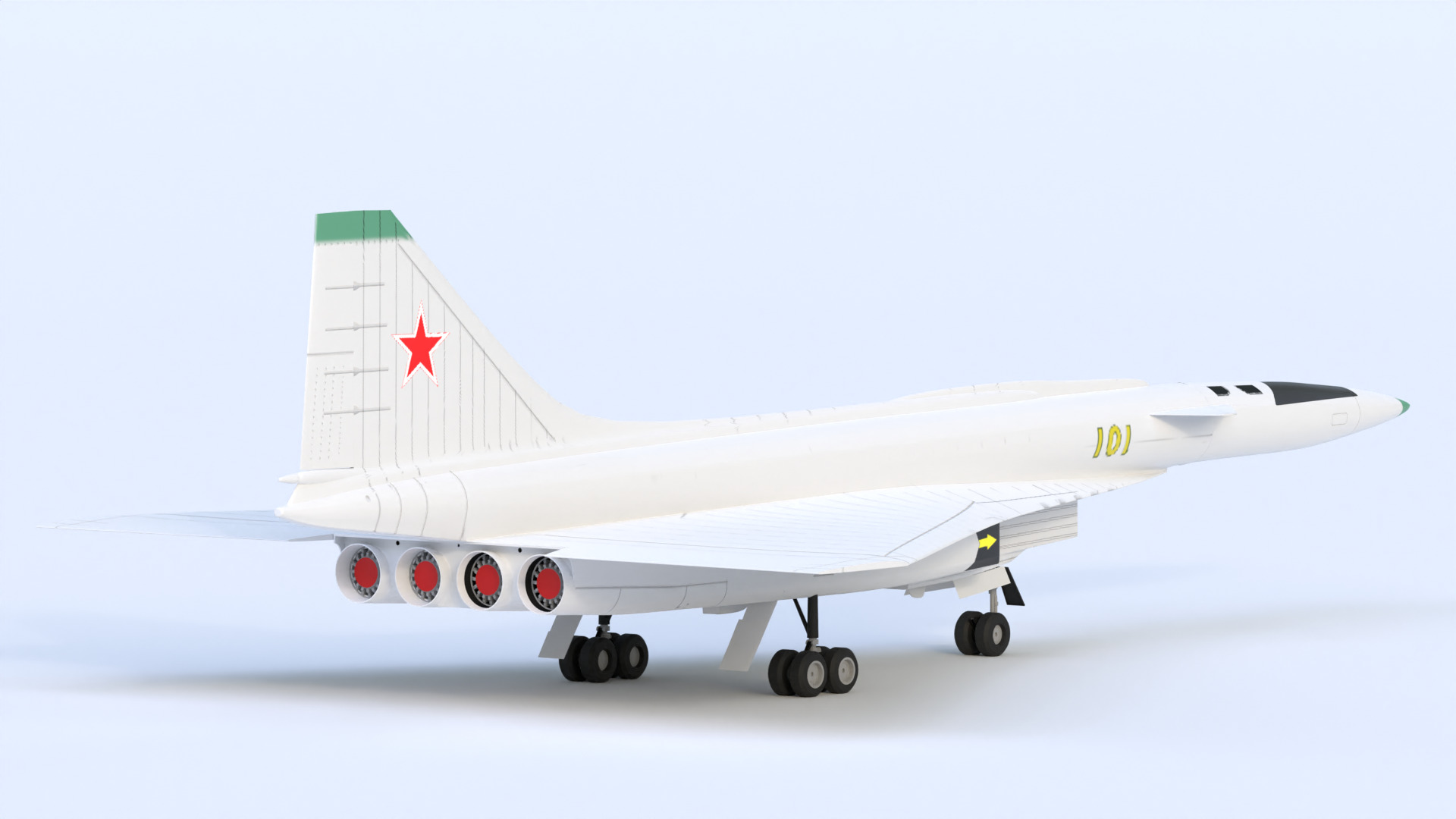 SUKHOI T-4 SOTKA - THE CARRIER KILLER - Low-poly 3D model_3