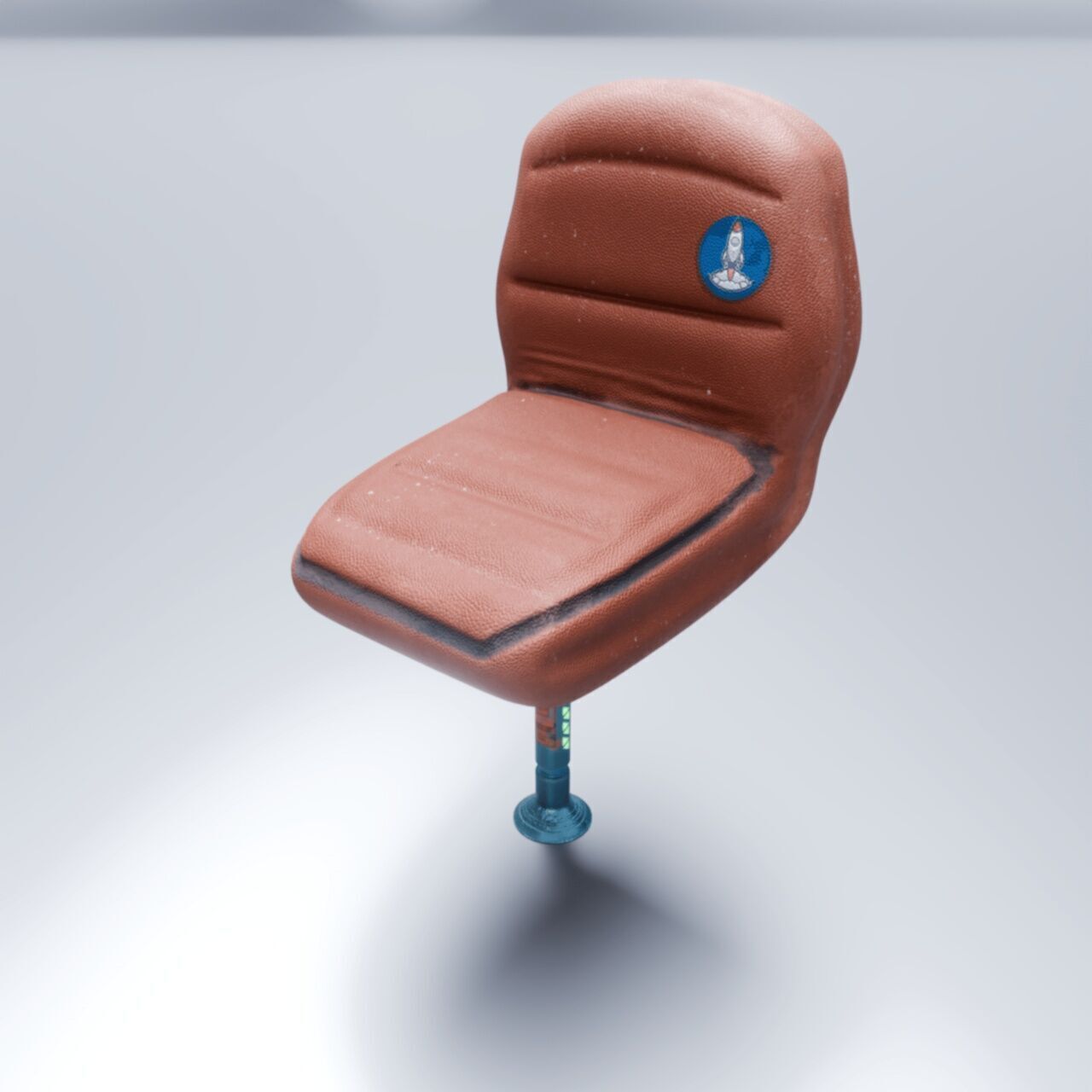 Stylized commander chair sci-fi 3D model_2
