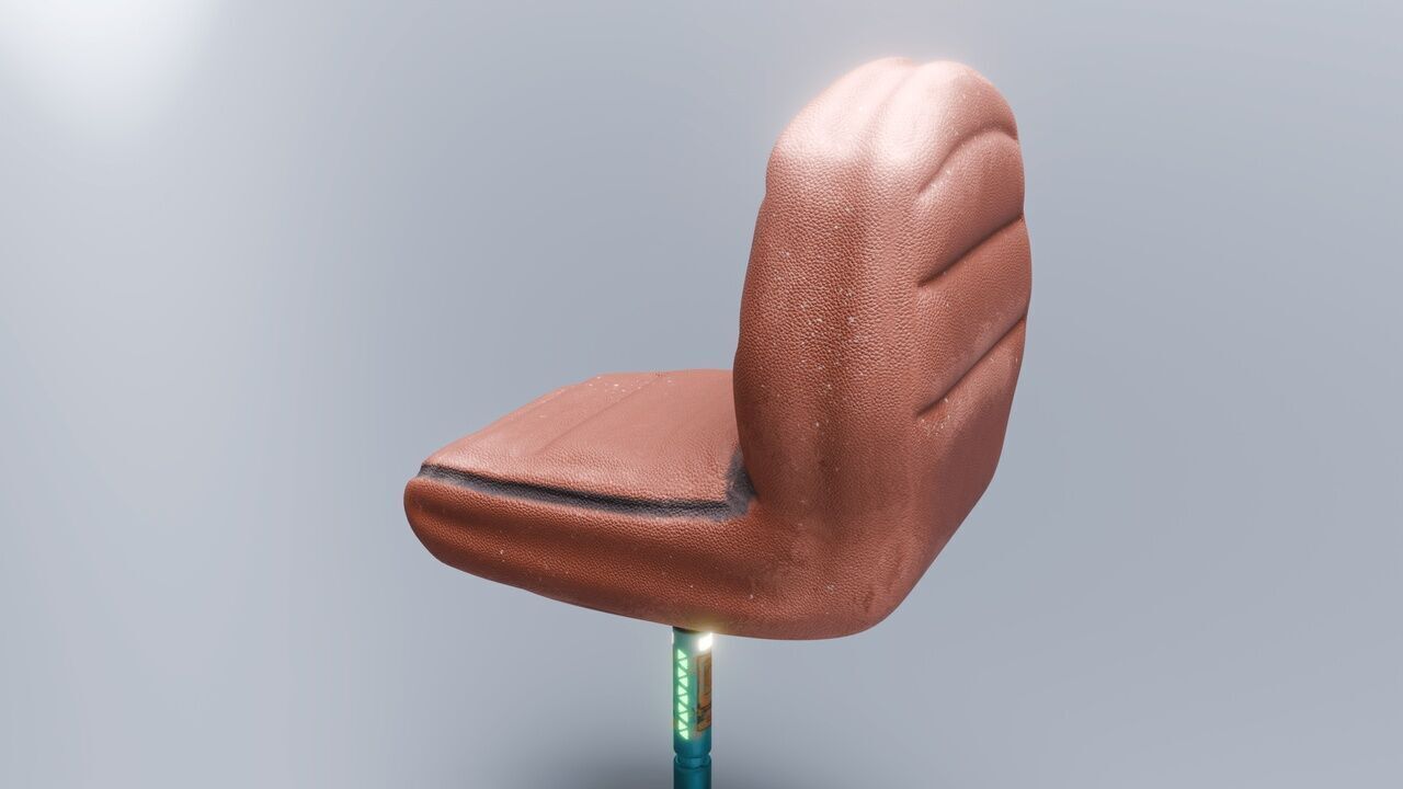 Stylized commander chair sci-fi 3D model_1