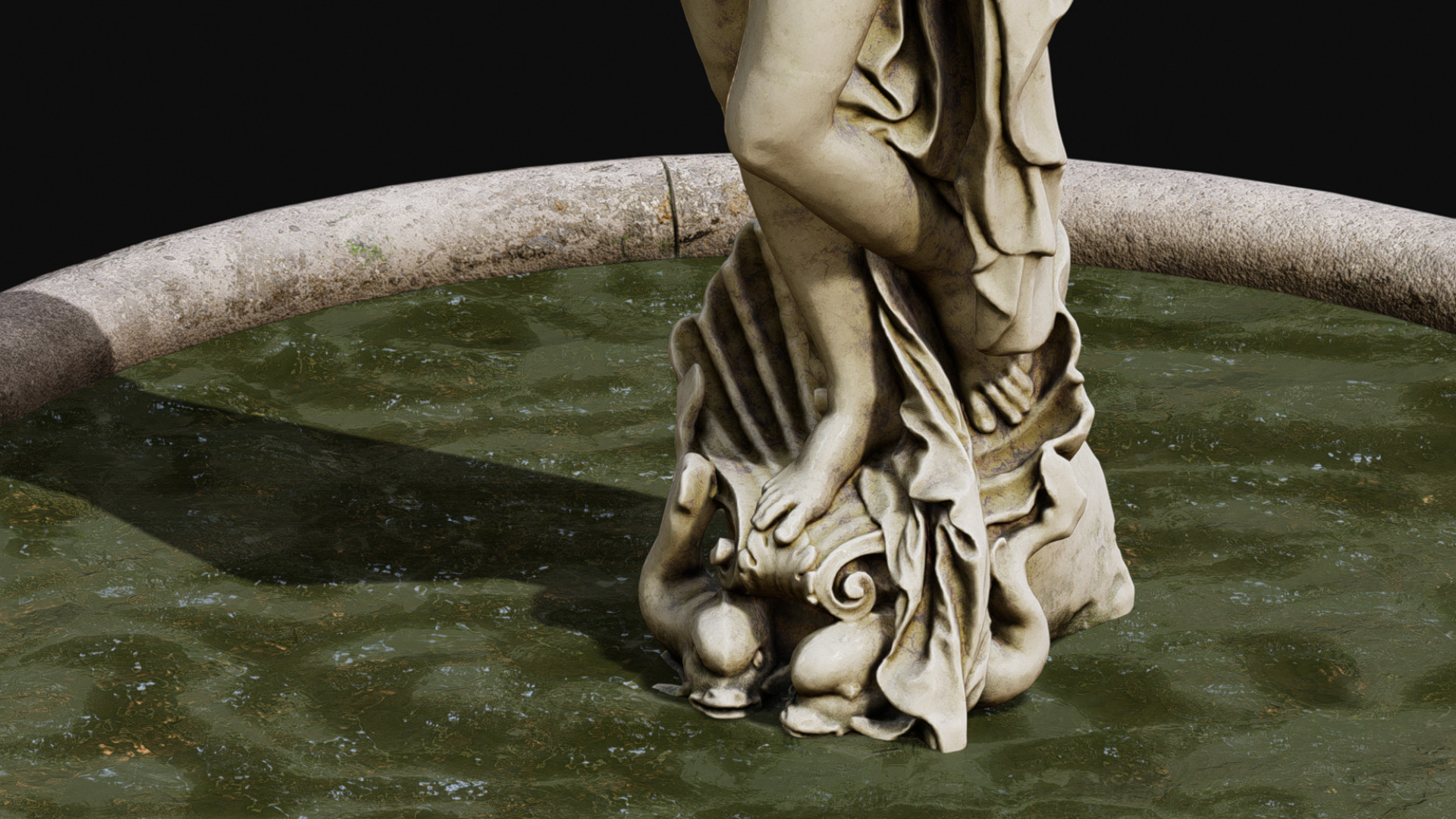 Venus Fountain Low-poly 3D model_8