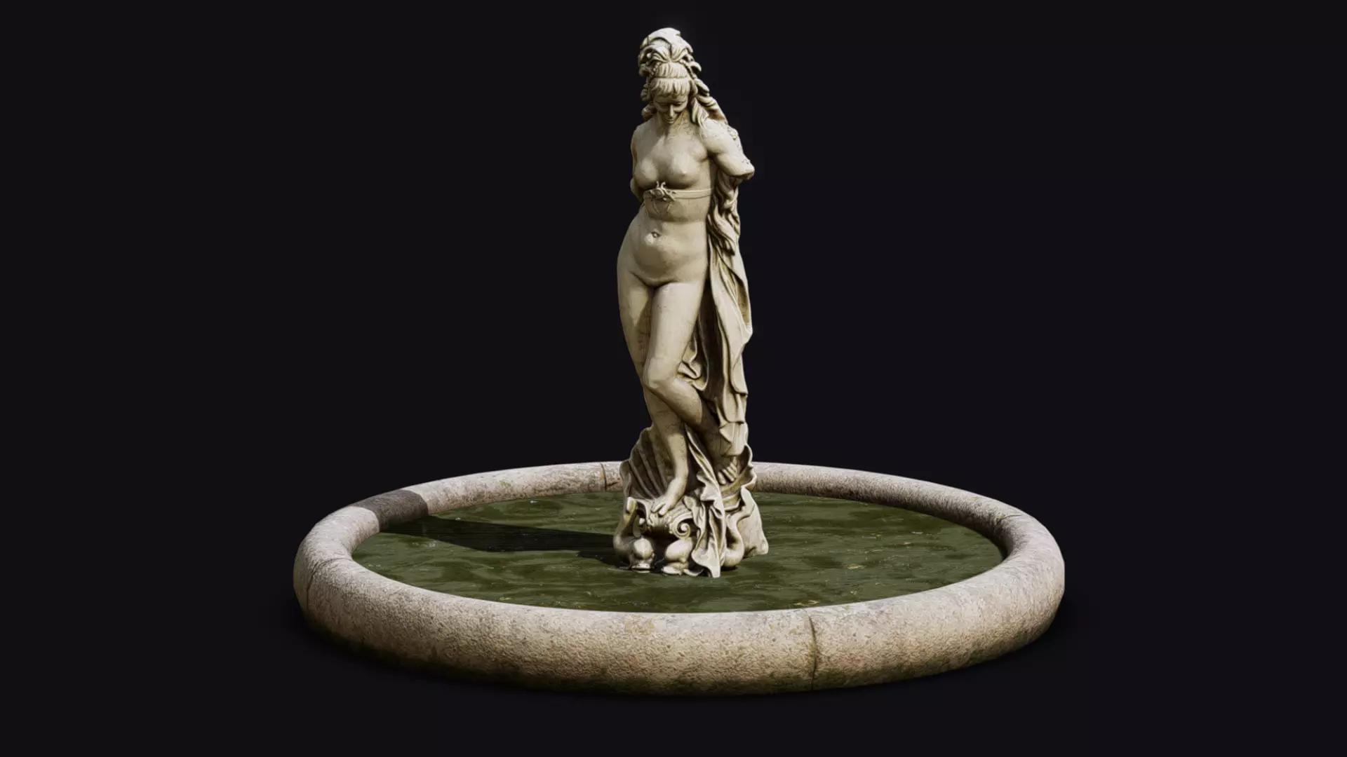 Venus Fountain Low-poly 3D model_0