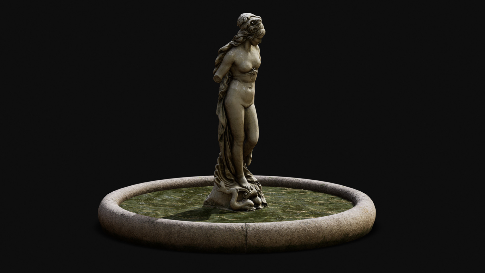 Venus Fountain Low-poly 3D model_2