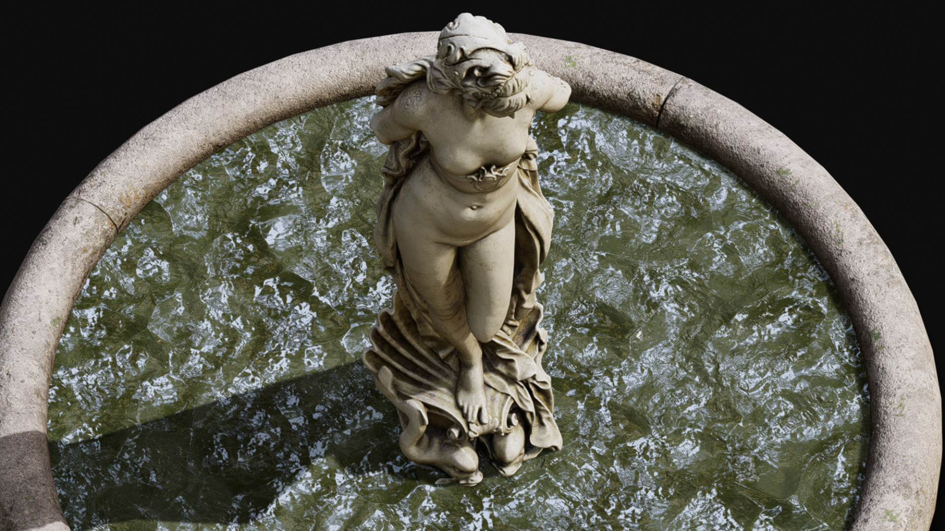 Venus Fountain Low-poly 3D model_5