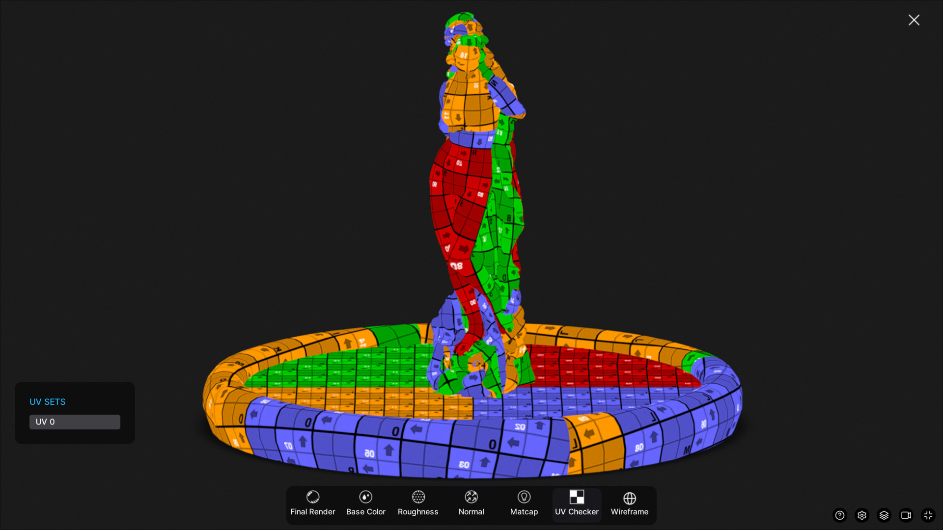 Venus Fountain Low-poly 3D model_10