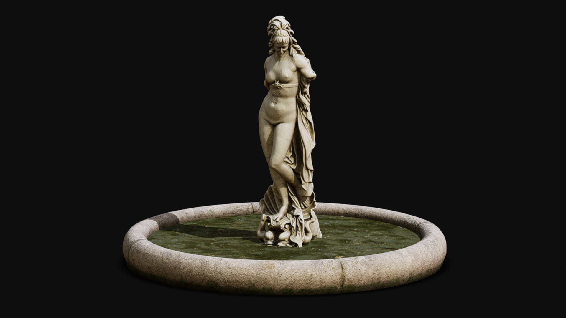 Venus Fountain Low-poly 3D model_1