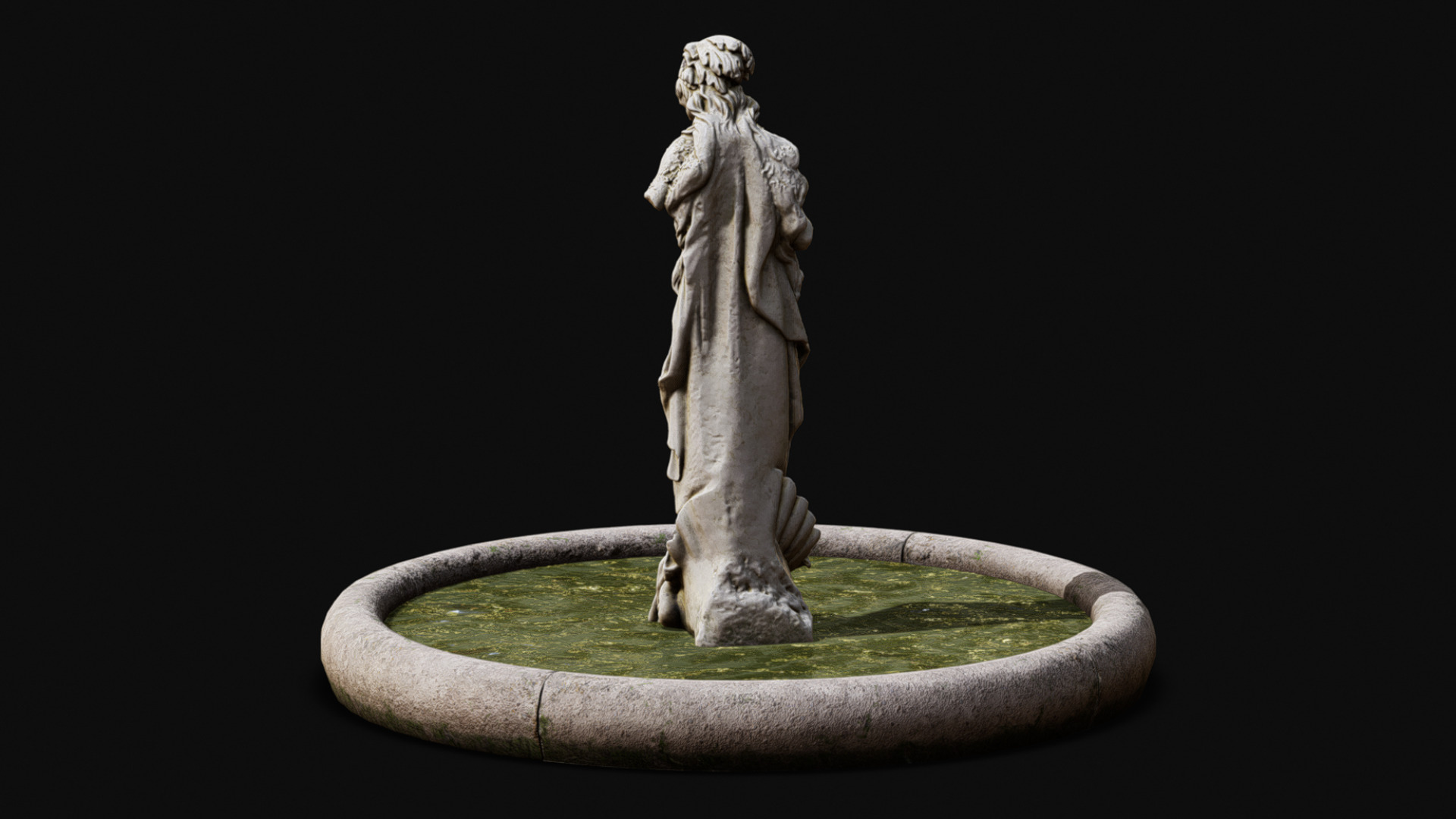 Venus Fountain Low-poly 3D model_4