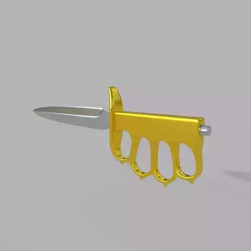 Knuckle Knife Low-poly 3D model