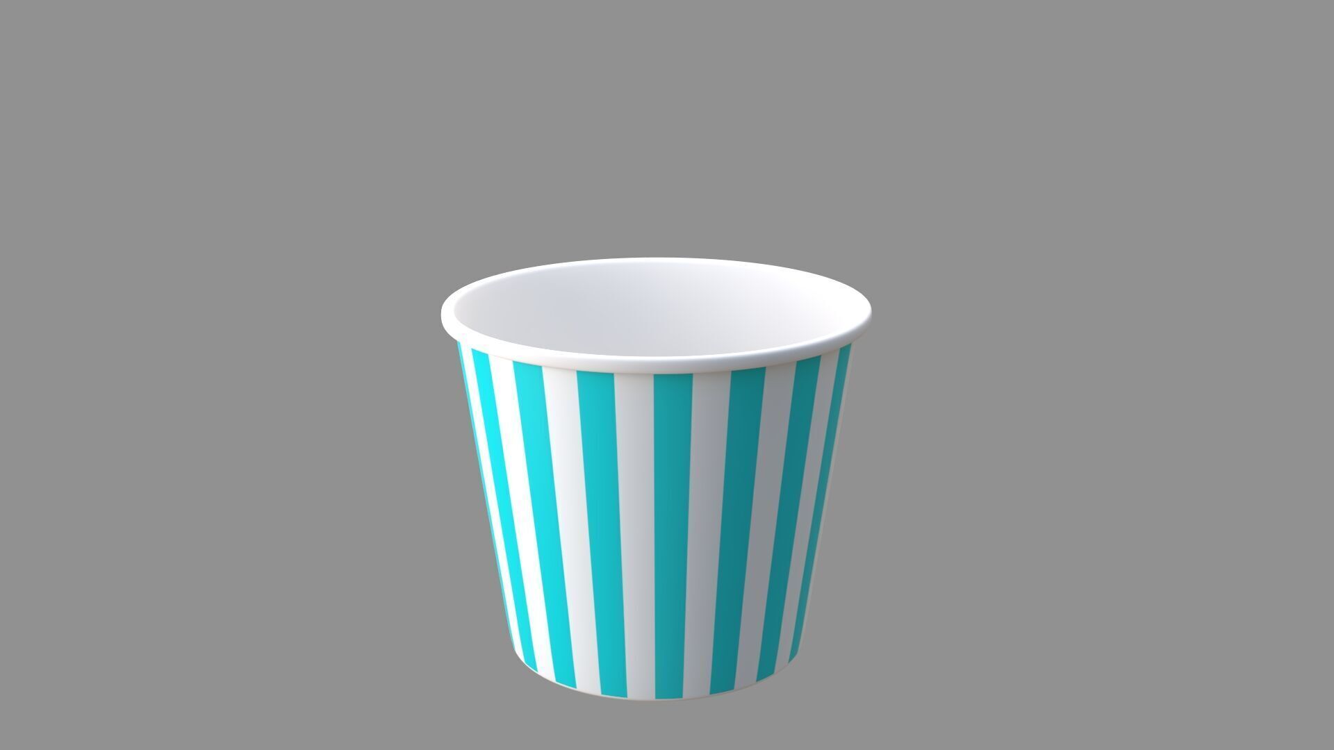 popcorn tub 3D model_2