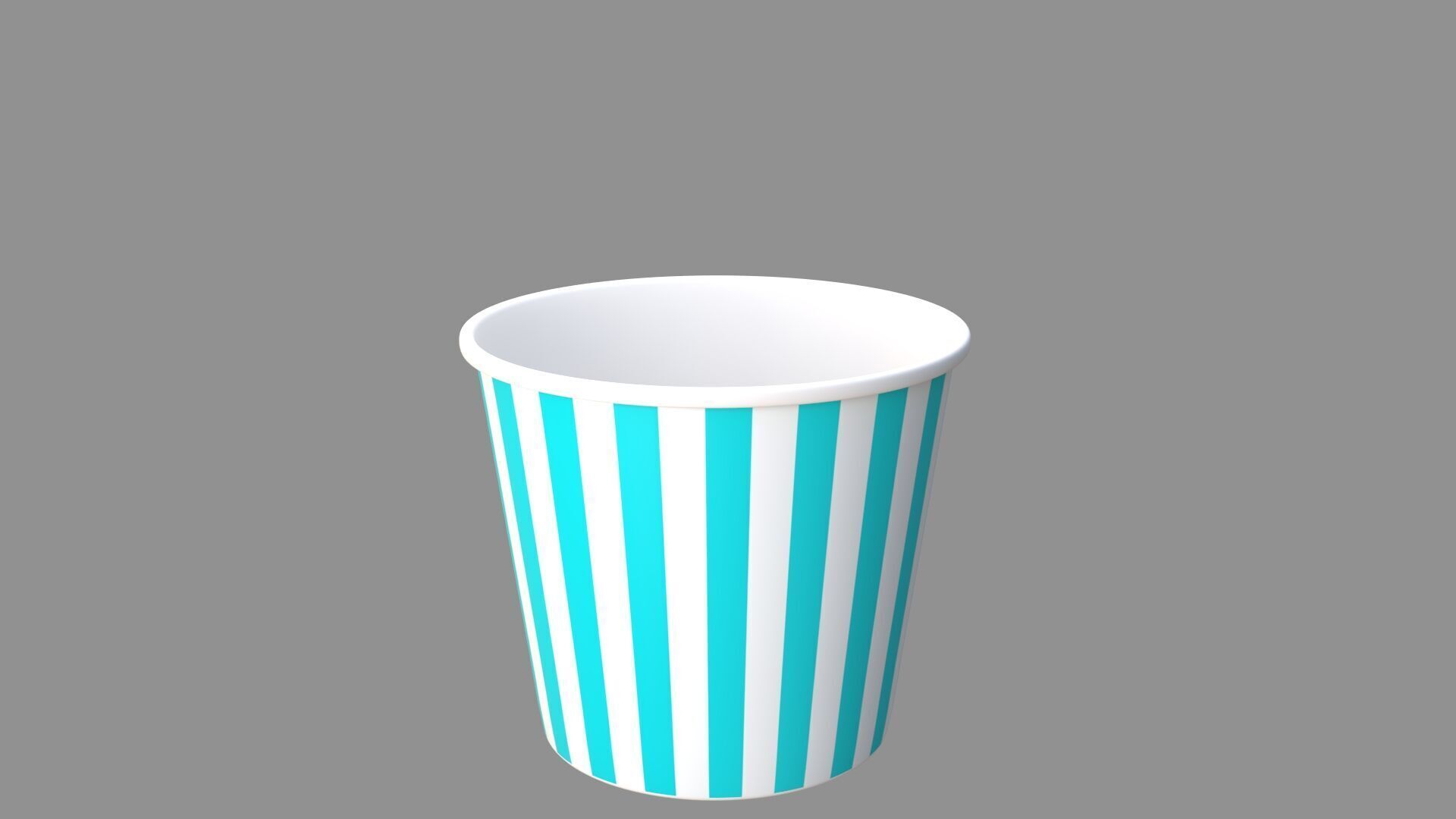 popcorn tub 3D model_1