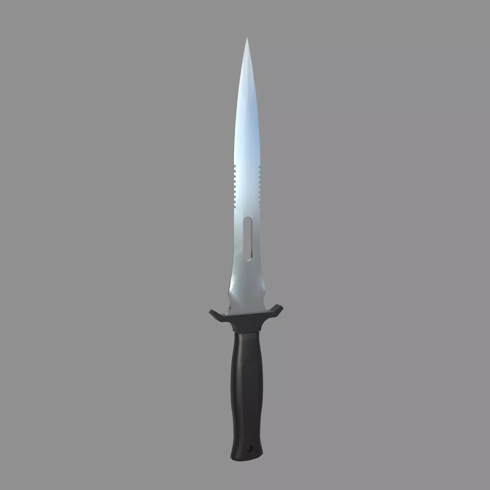 Kombat Knife Low-poly 3D model_0