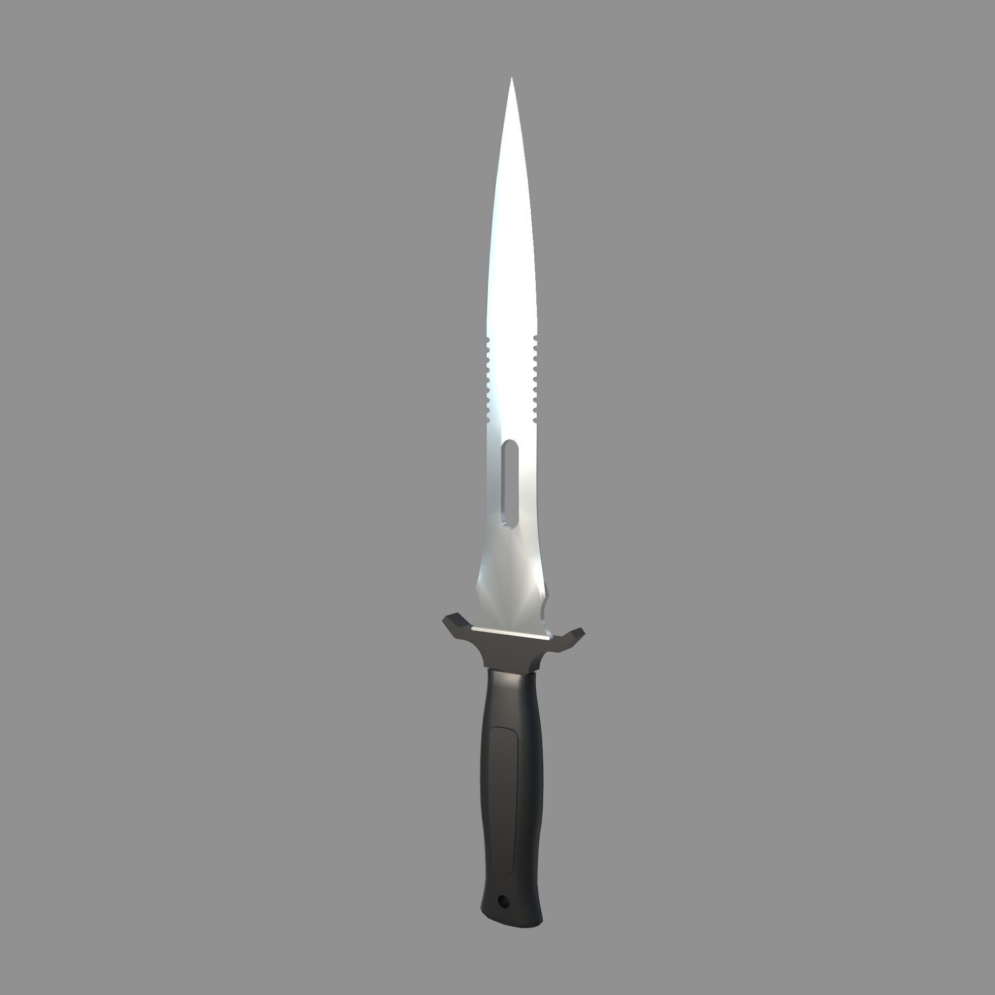 Kombat Knife Low-poly 3D model_1