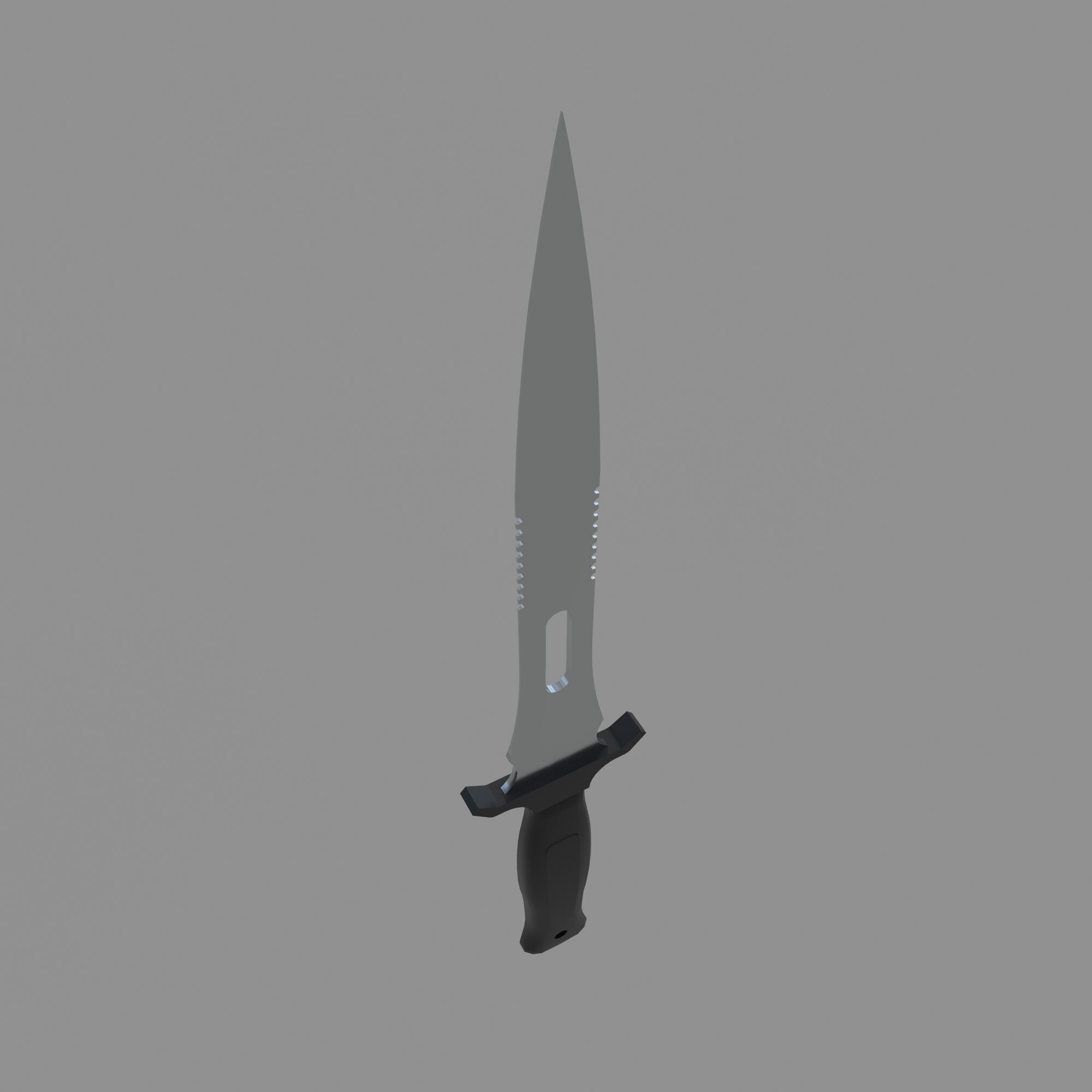 Kombat Knife Low-poly 3D model_2