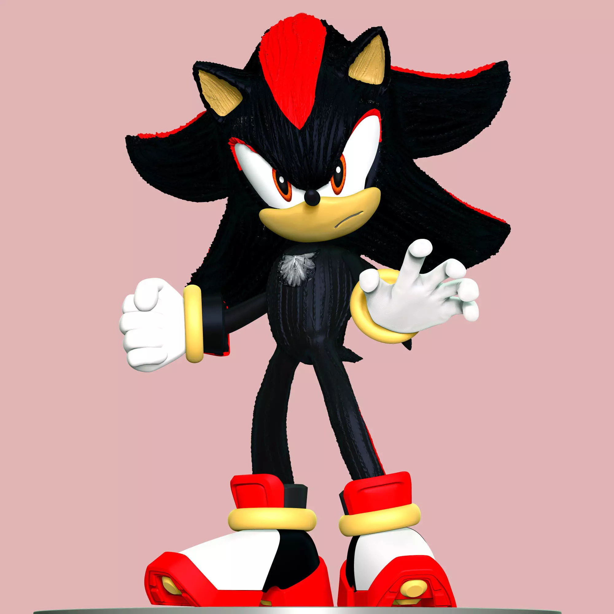 Shadow The Hedgehog 3 Fan Art 3D print model_0