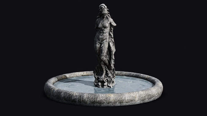 Venus Fountain Low-poly 3D model