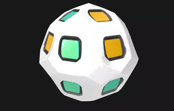 Geometric Sci-Fi Shape - Futuristic 3D Model for Games Low-poly 3D model