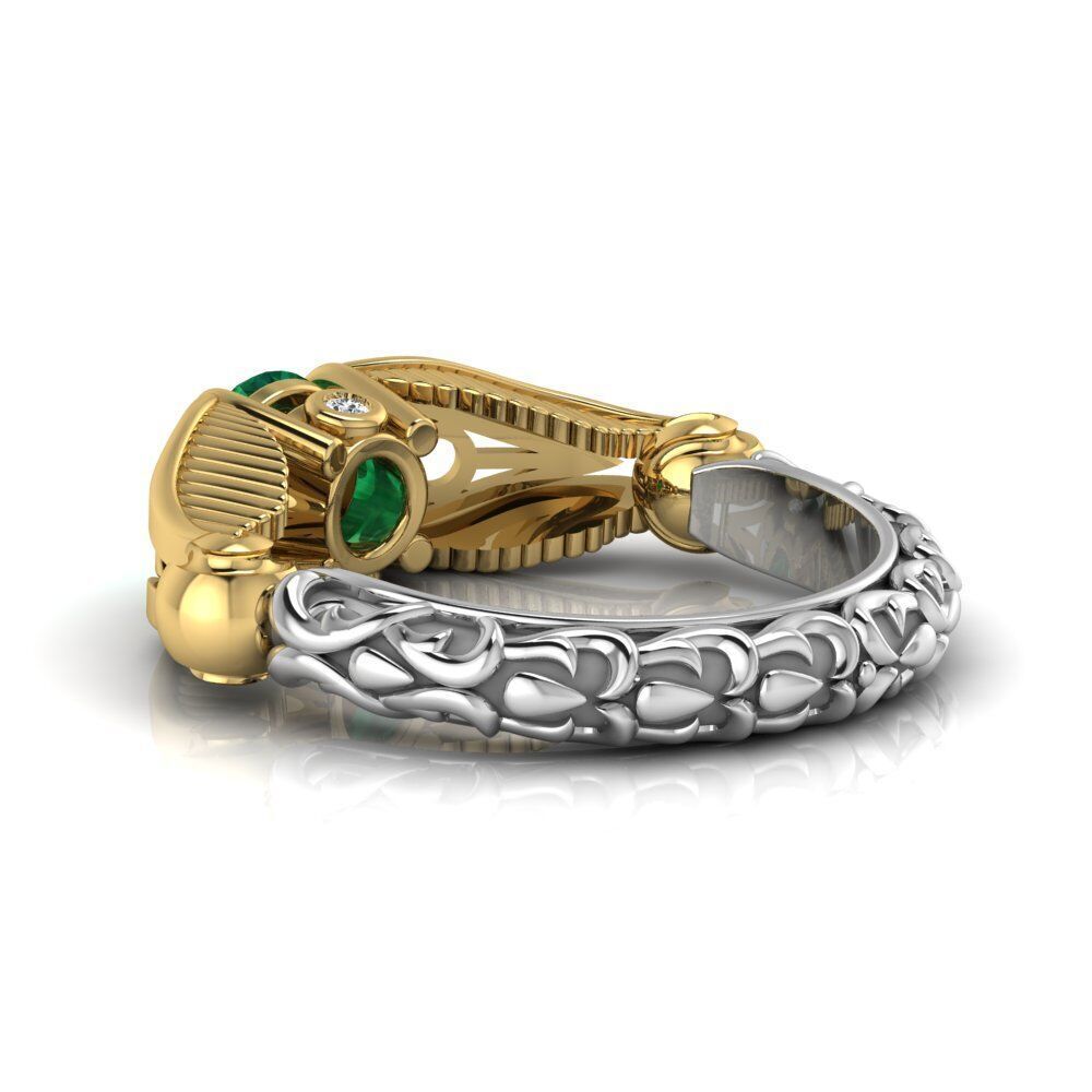 harry potter golden snitch ring 3D print model_2