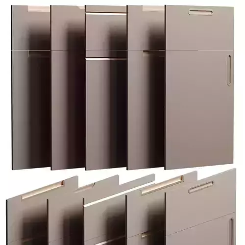 Kitchen faces in the modern style set  001