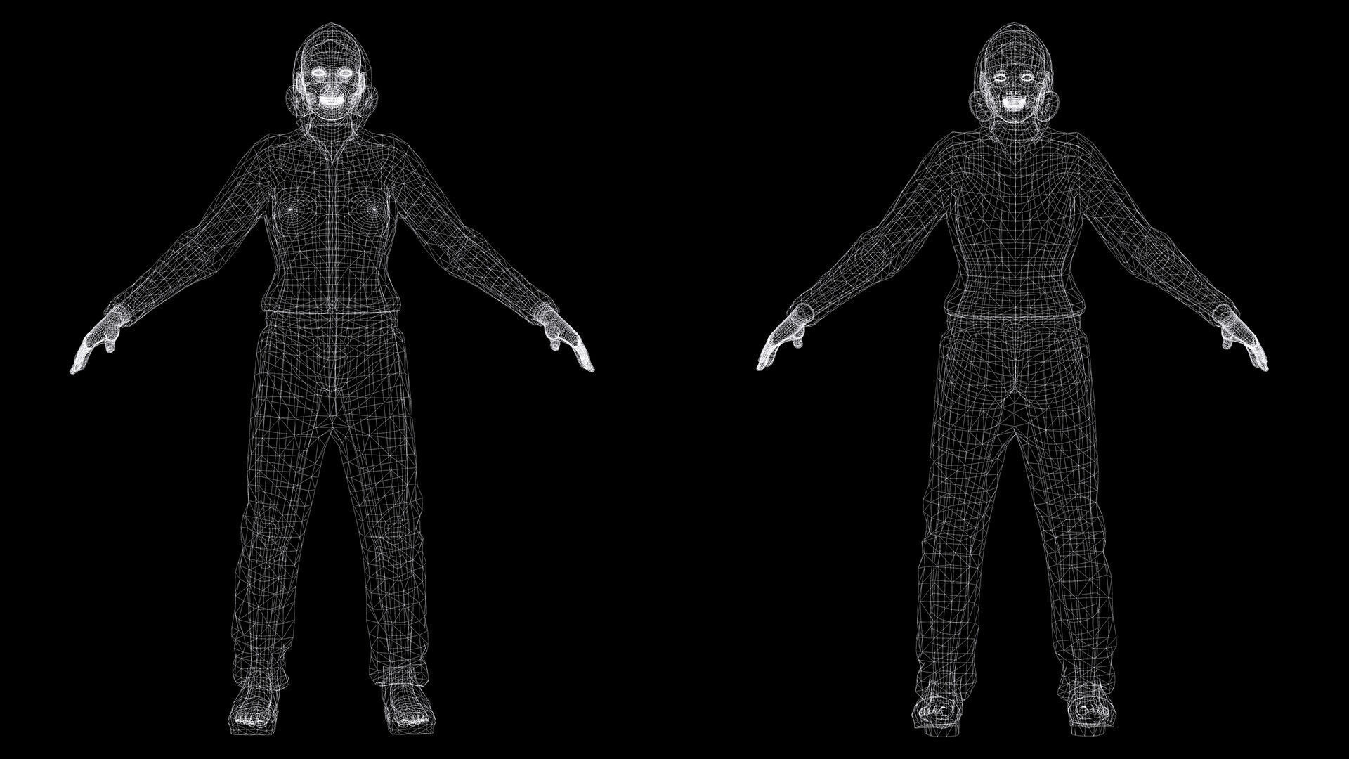 Sterile Containment Suit  High-Quality 3D Character Asset Low-poly 3D model_11