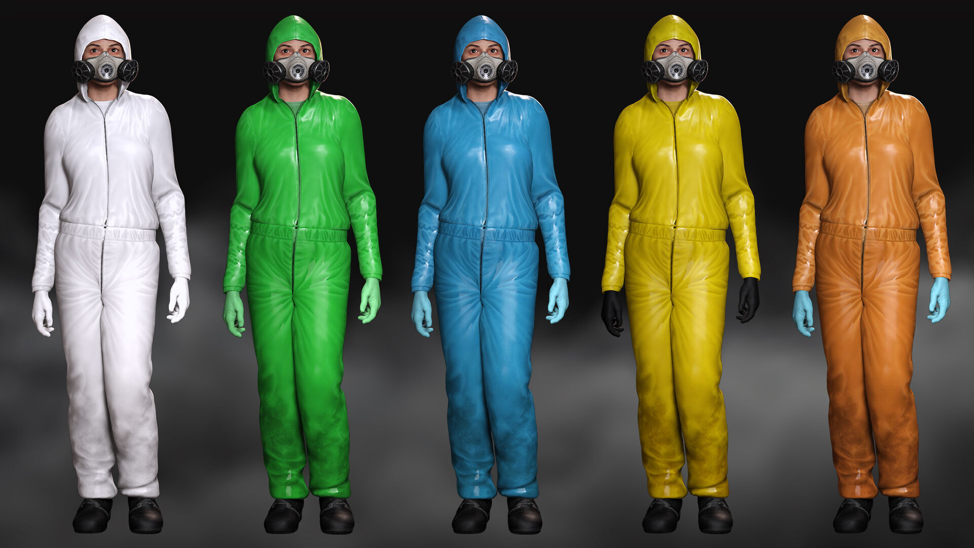 Sterile Containment Suit  High-Quality 3D Character Asset Low-poly 3D model_1