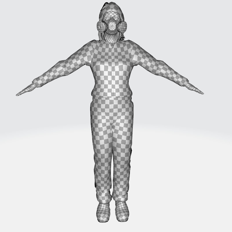 Sterile Containment Suit  High-Quality 3D Character Asset Low-poly 3D model_22