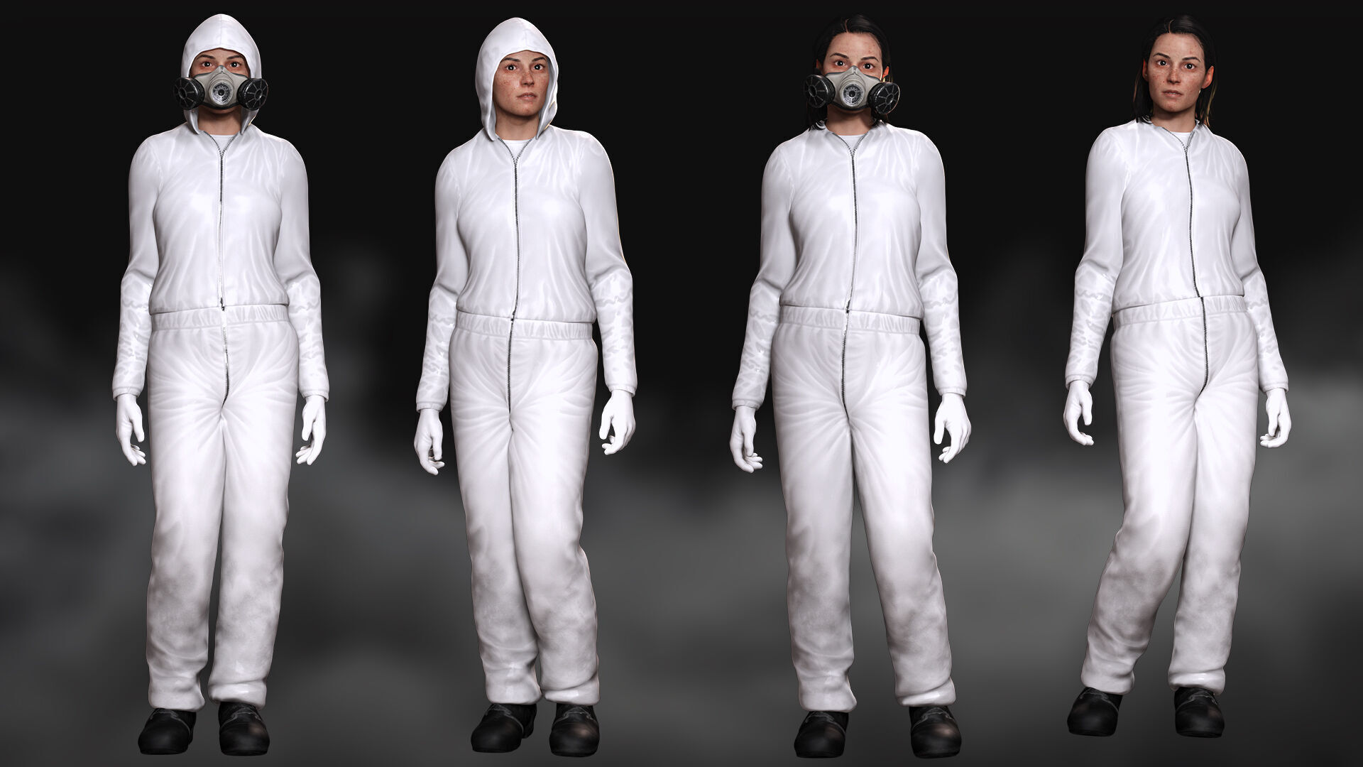 Sterile Containment Suit  High-Quality 3D Character Asset Low-poly 3D model_3